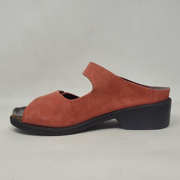 Cool Mephisto Sandals EU37 US7 Red Nubuck Clogs Slides Straps Slip On Comfort - Picture 5 of 15